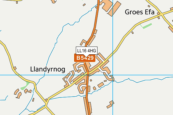 LL16 4HG map - OS VectorMap District (Ordnance Survey)