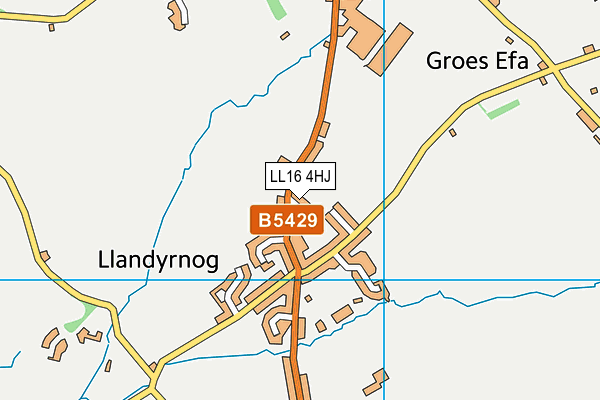 LL16 4HJ map - OS VectorMap District (Ordnance Survey)