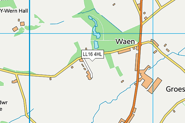 LL16 4HL map - OS VectorMap District (Ordnance Survey)