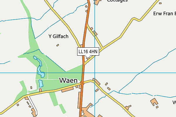 LL16 4HN map - OS VectorMap District (Ordnance Survey)