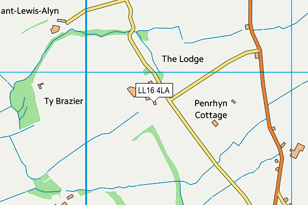 LL16 4LA map - OS VectorMap District (Ordnance Survey)