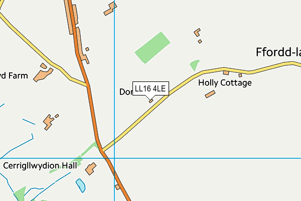 LL16 4LE map - OS VectorMap District (Ordnance Survey)