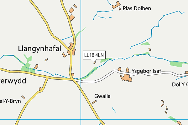 LL16 4LN map - OS VectorMap District (Ordnance Survey)