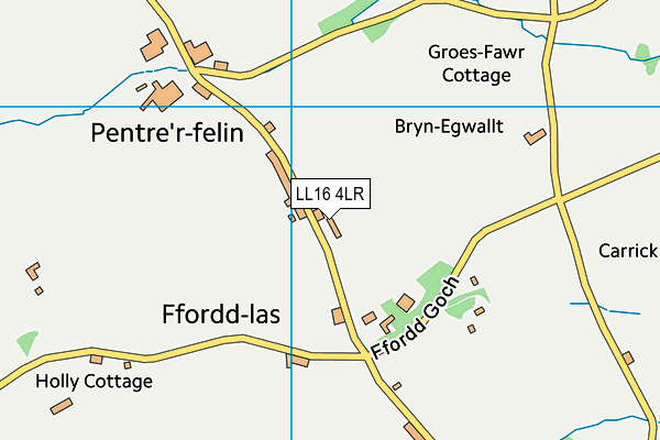 LL16 4LR map - OS VectorMap District (Ordnance Survey)