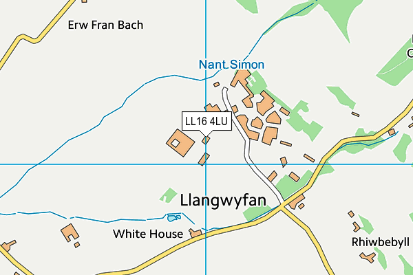 LL16 4LU map - OS VectorMap District (Ordnance Survey)