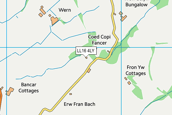 LL16 4LY map - OS VectorMap District (Ordnance Survey)