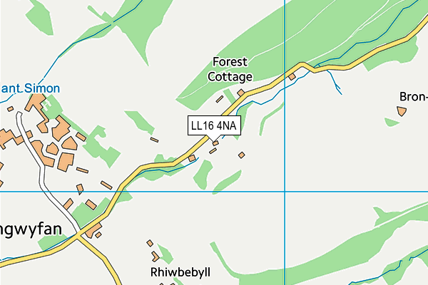 LL16 4NA map - OS VectorMap District (Ordnance Survey)