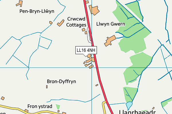 LL16 4NH map - OS VectorMap District (Ordnance Survey)