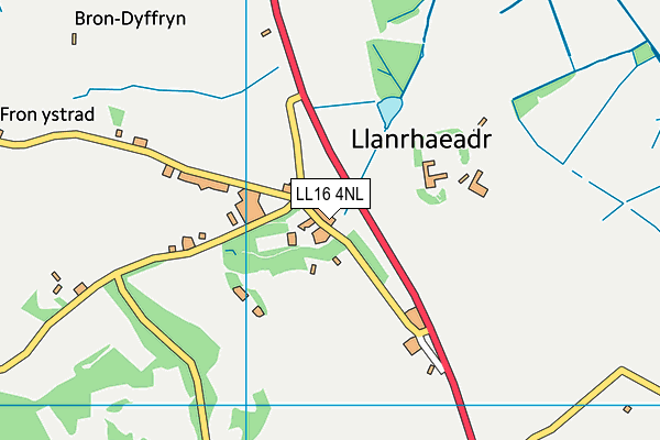 LL16 4NL map - OS VectorMap District (Ordnance Survey)