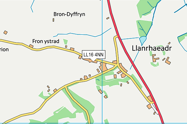 LL16 4NN map - OS VectorMap District (Ordnance Survey)