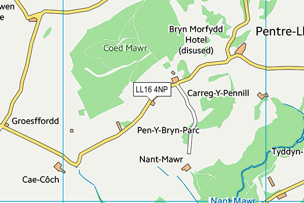 LL16 4NP map - OS VectorMap District (Ordnance Survey)