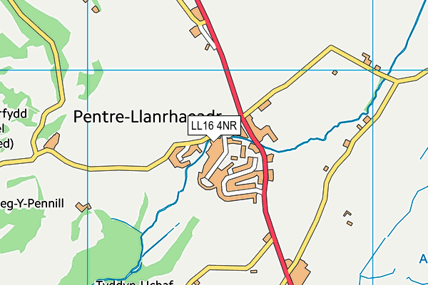 LL16 4NR map - OS VectorMap District (Ordnance Survey)