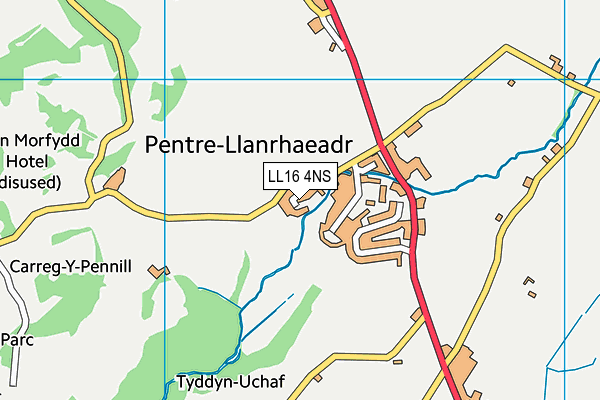 LL16 4NS map - OS VectorMap District (Ordnance Survey)