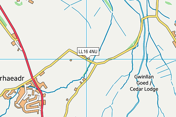 LL16 4NU map - OS VectorMap District (Ordnance Survey)