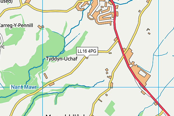 LL16 4PG map - OS VectorMap District (Ordnance Survey)