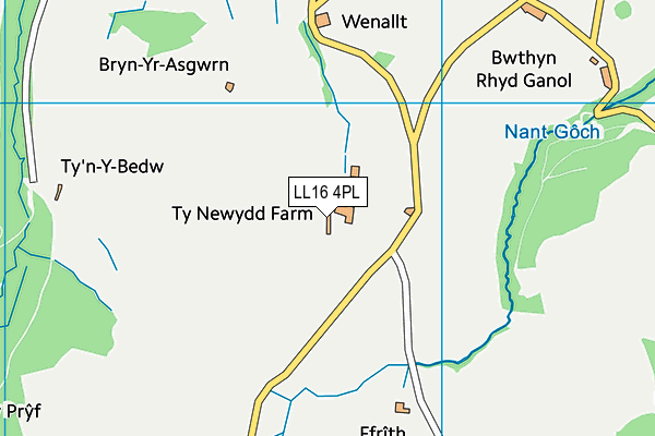 LL16 4PL map - OS VectorMap District (Ordnance Survey)