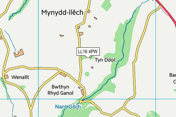 LL16 4PW map - OS VectorMap District (Ordnance Survey)