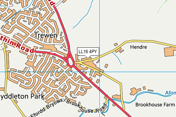 LL16 4PY map - OS VectorMap District (Ordnance Survey)