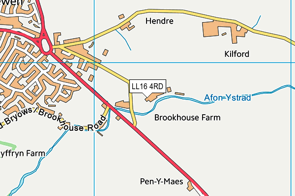LL16 4RD map - OS VectorMap District (Ordnance Survey)