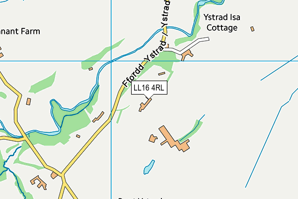 LL16 4RL map - OS VectorMap District (Ordnance Survey)