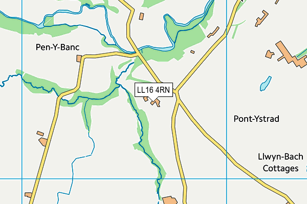 LL16 4RN map - OS VectorMap District (Ordnance Survey)