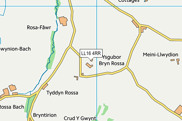 LL16 4RR map - OS VectorMap District (Ordnance Survey)