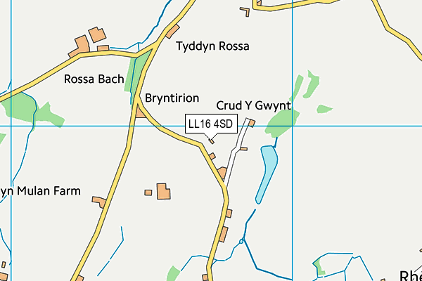 LL16 4SD map - OS VectorMap District (Ordnance Survey)