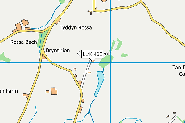 LL16 4SE map - OS VectorMap District (Ordnance Survey)
