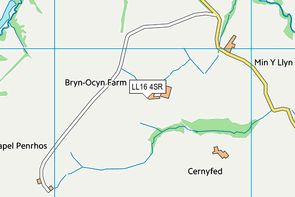 LL16 4SR map - OS VectorMap District (Ordnance Survey)