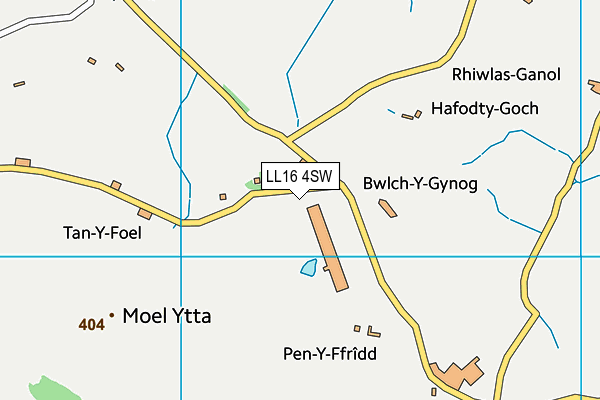 LL16 4SW map - OS VectorMap District (Ordnance Survey)