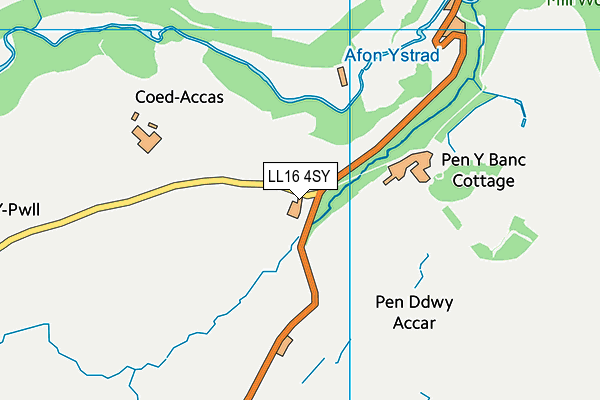LL16 4SY map - OS VectorMap District (Ordnance Survey)