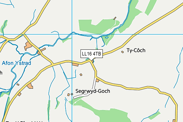 LL16 4TB map - OS VectorMap District (Ordnance Survey)