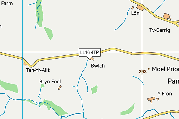 LL16 4TP map - OS VectorMap District (Ordnance Survey)