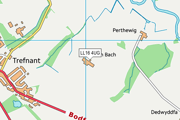 LL16 4UG map - OS VectorMap District (Ordnance Survey)