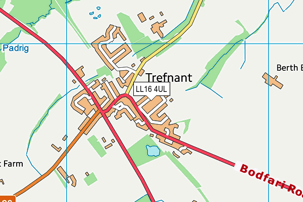 LL16 4UL map - OS VectorMap District (Ordnance Survey)