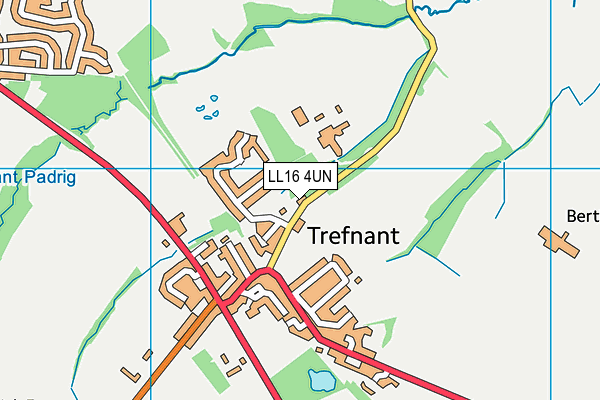 LL16 4UN map - OS VectorMap District (Ordnance Survey)