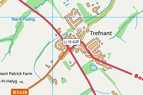 LL16 4UP map - OS VectorMap District (Ordnance Survey)