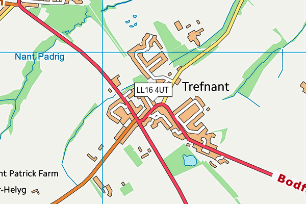 LL16 4UT map - OS VectorMap District (Ordnance Survey)
