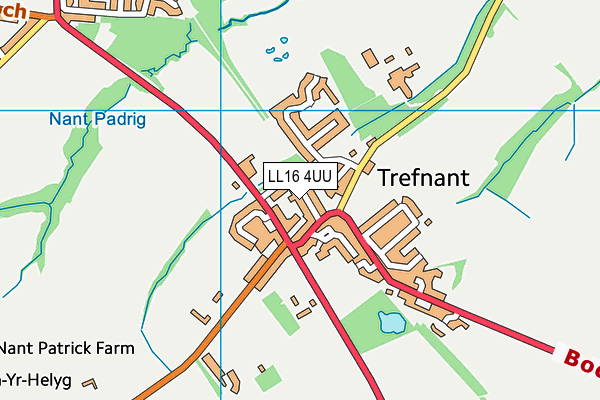 LL16 4UU map - OS VectorMap District (Ordnance Survey)