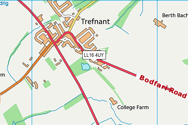 LL16 4UY map - OS VectorMap District (Ordnance Survey)