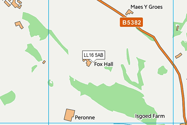 LL16 5AB map - OS VectorMap District (Ordnance Survey)