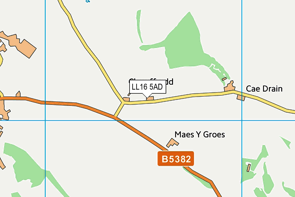 LL16 5AD map - OS VectorMap District (Ordnance Survey)