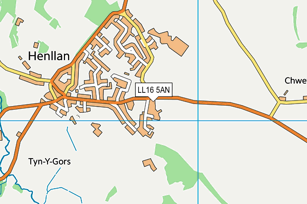 LL16 5AN map - OS VectorMap District (Ordnance Survey)