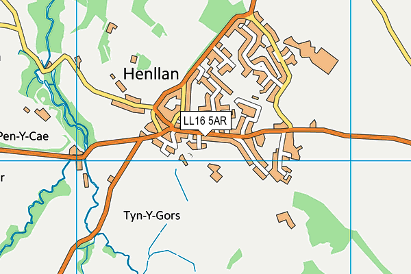 LL16 5AR map - OS VectorMap District (Ordnance Survey)