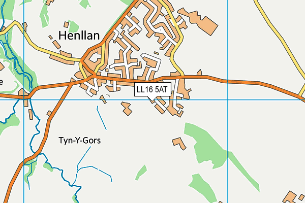 LL16 5AT map - OS VectorMap District (Ordnance Survey)