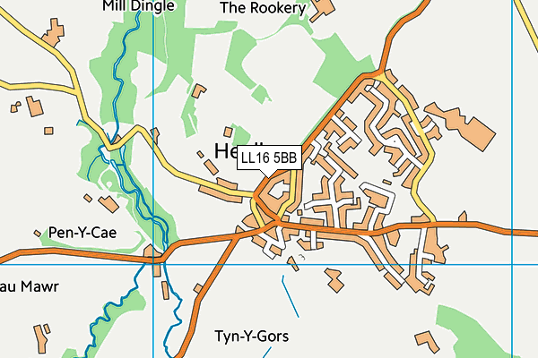 LL16 5BB map - OS VectorMap District (Ordnance Survey)