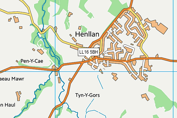 LL16 5BH map - OS VectorMap District (Ordnance Survey)