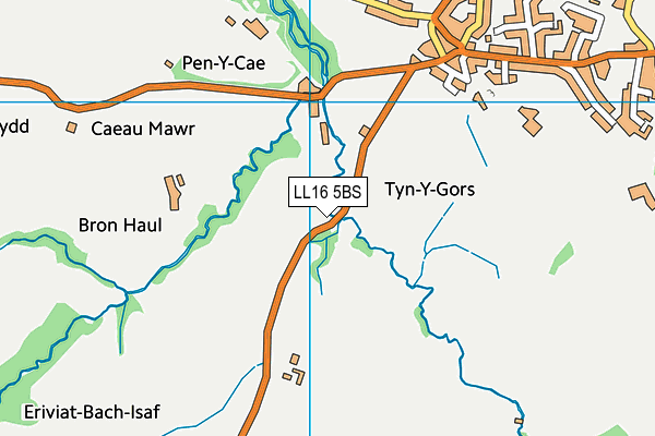 LL16 5BS map - OS VectorMap District (Ordnance Survey)