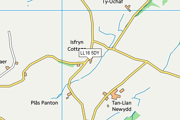 LL16 5DY map - OS VectorMap District (Ordnance Survey)