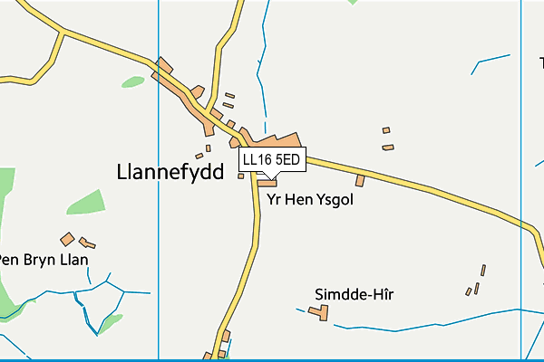 LL16 5ED map - OS VectorMap District (Ordnance Survey)